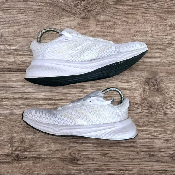 Adidas Response Womens 8.5 Super White Mesh Running Sneakers Minimal Athleisure - Picture 4 of 7